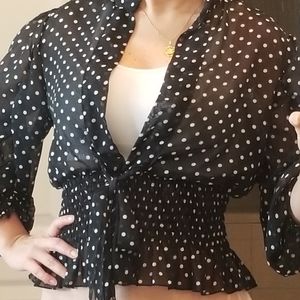 Polka dotted blouse